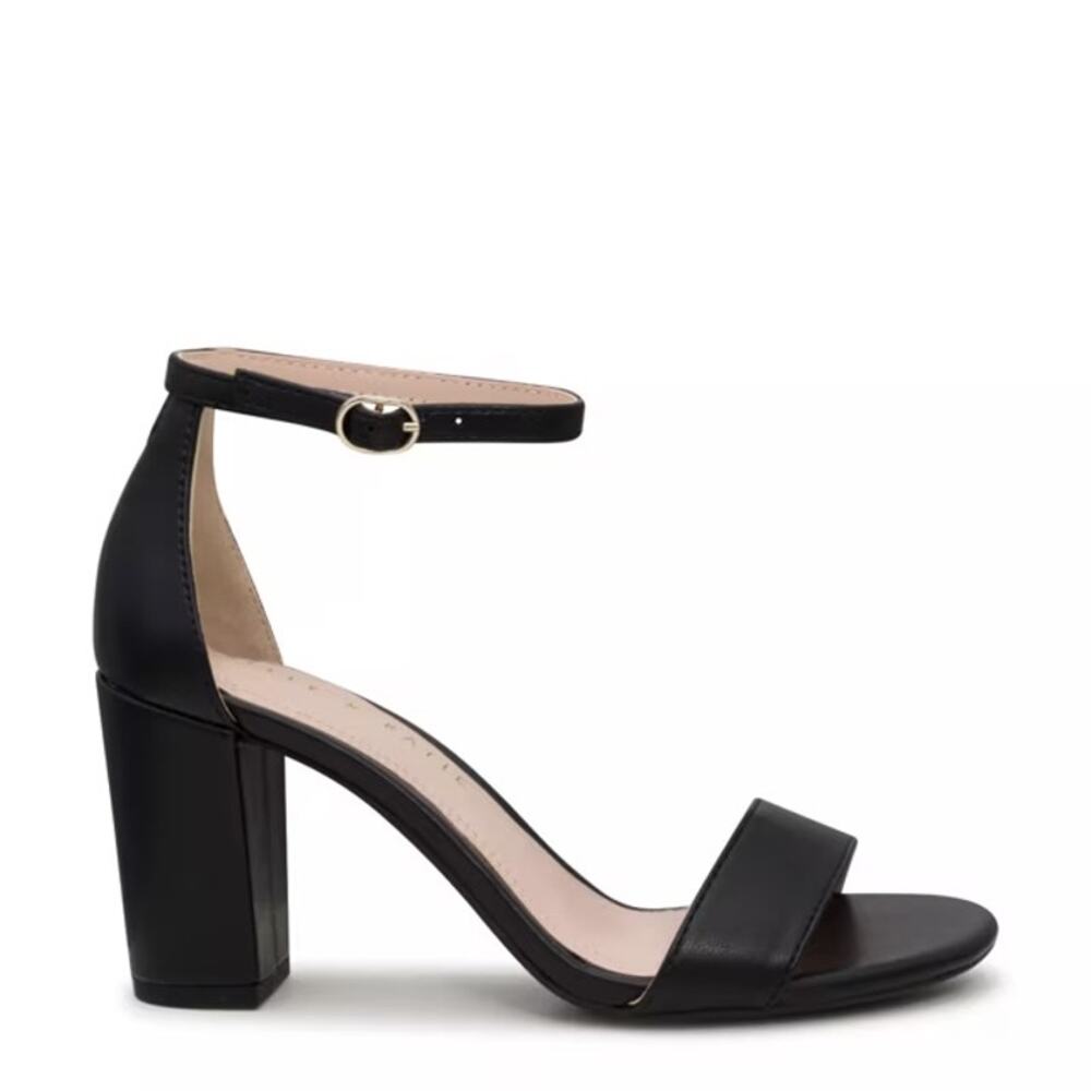 Kelly & Katie Size 10 Hailee Block Heel Ankle Strap Faux Leather Dress Sandals